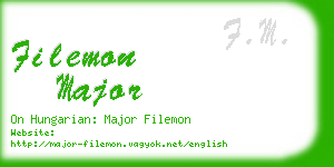 filemon major business card